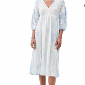 Michael Stars Blue and White Midi Dress